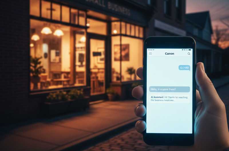 AI customer service tool helping small business owner respond to customers automatically